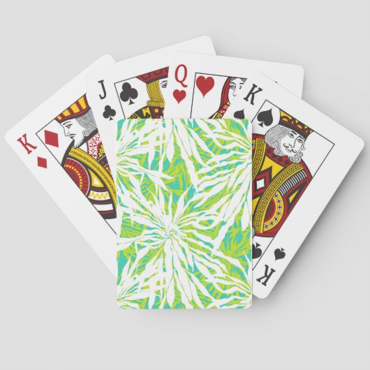 Tropical Palm Leaves Pattern Spielkarten (Rückseite)