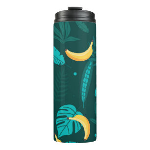 Tropical palm leaves Seamless pattern. Banana leav Thermosbecher
