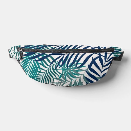 Tropical Palm Leaves Seamless Pattern Bauchtasche (Ablage )