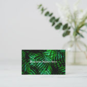 Tropical Palm Leaves Theme Business Cards Visitenkarte (Stehend Vorderseite)