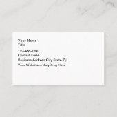 Tropical Palm Leaves Theme Business Cards Visitenkarte (Rückseite)