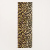 Tropical Palm Leopard Print Wild Black Monogram Yogamatte (Rückseite)