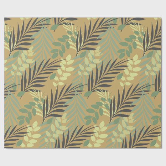 Tropical Palm Modernes Muster Geschenkpapier (Flach)