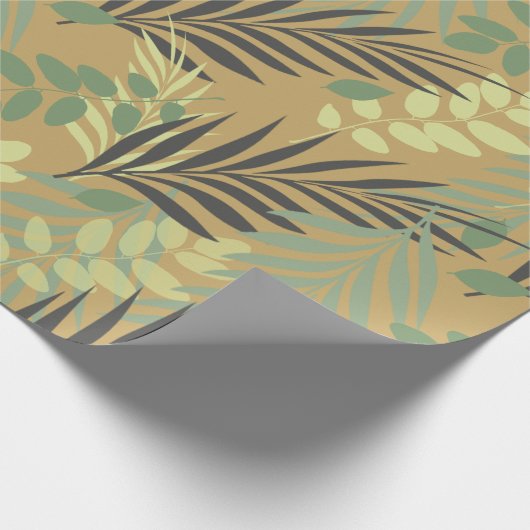 Tropical Palm Modernes Muster Geschenkpapier (Ecke)