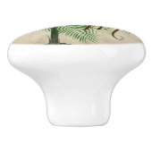 Tropical Palm Monogram Elegant Stilvoll Keramikknauf (Seitenansicht)