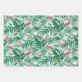 Tropical Palm & Monstera Blätter & exotische Blume (Vorderseite 2)