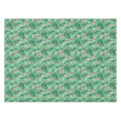 Tropical Palm & Monstera Blätter & exotische Blume Tischdecke (Vorderseite (Horizontal))