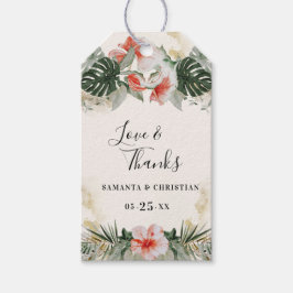 Tropical Palm | Monstera Wedding Gift Tags Geschenkanhänger
