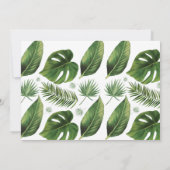 Tropical Palm Nichts Extravagant nur Liebe Eloptio Einladung (Rückseite)