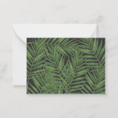Tropical Palm Night Sky Modernes Minimalistisches Mitteilungskarte (Rückseite)