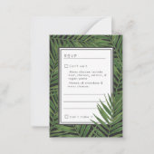 Tropical Palm Night Sky Modernes Minimalistisches Mitteilungskarte (Vorderseite)