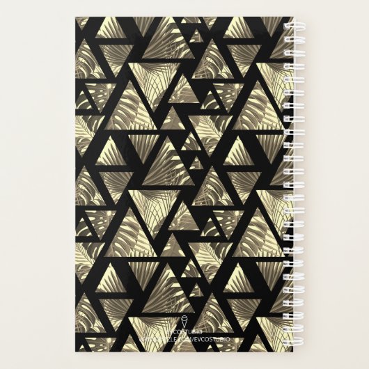 Tropical Palm Paradise Black Taupe 2019 Planer (Rückseite)