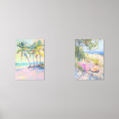 Tropical Palm Pastel Coastel Mauer Set 2 (Vorderseite)