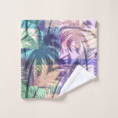 Tropical Palm Pattern Handtuch Set (Waschlappen)