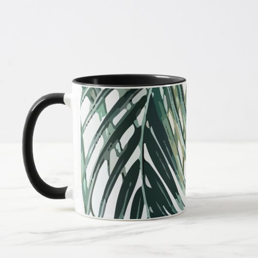 Tropical Palm Pattern Tasse (Links)