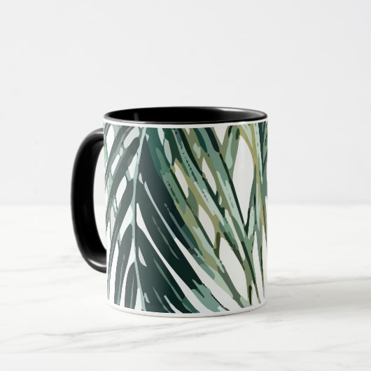 Tropical Palm Pattern Tasse (Vorderseite Links)