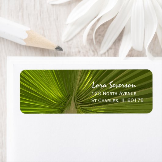 Tropical Palm Return Address Label (Insitu)