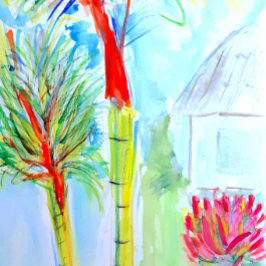 Tropical Palm Schürze von Areiella & Lily Designs