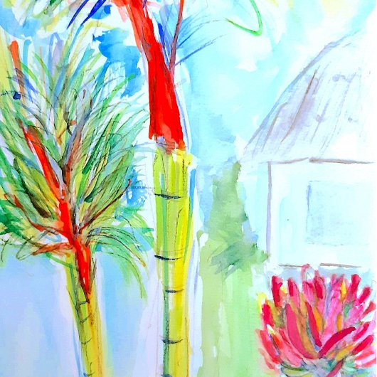 Tropical Palm Schürze von Areiella & Lily Designs