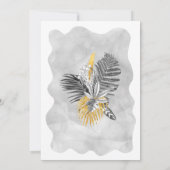 Tropical Palm Schwarz-weiß Gold 40. Geburtstag Einladung (Rückseite)