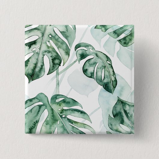 Tropical Palm Split Leaf Button (Vorderseite)