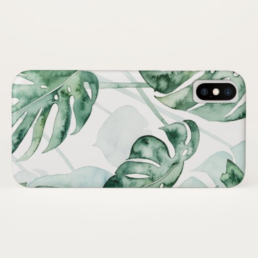 Tropical Palm Split Leaf Case-Mate iPhone Hülle (Rückseite (Horizontal))