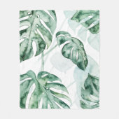 Tropical Palm Split Leaf Fleecedecke (Vorderseite)