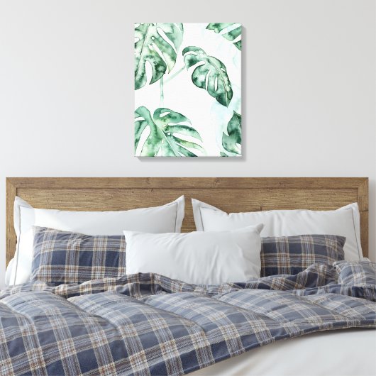 Tropical Palm Split Leaf Leinwanddruck (Insitu (Schlafzimmer))