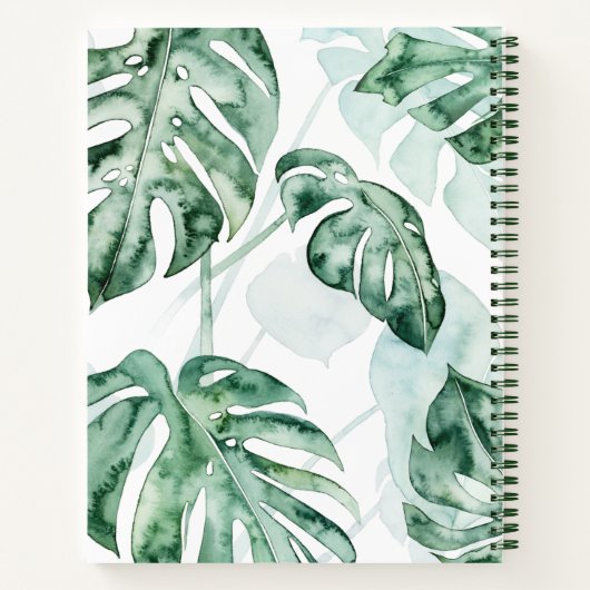 Tropical Palm Split Leaf Notizblock (Rückseite)