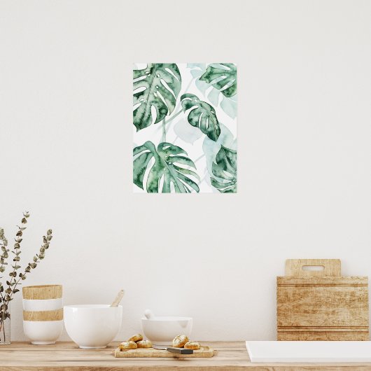 Tropical Palm Split Leaf Poster (Küche)
