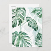 Tropical Palm Split Leaf Postkarte (Vorne/Hinten)