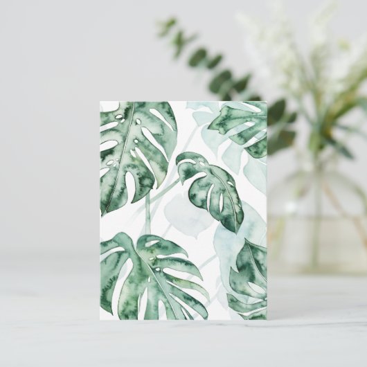 Tropical Palm Split Leaf Postkarte (Stehend Vorderseite)