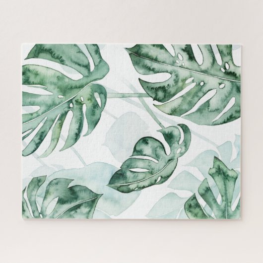 Tropical Palm Split Leaf Puzzle (Horizontal)