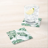 Tropical Palm Split Leaf Rechteckiger Pappuntersetzer (Vor Ort)