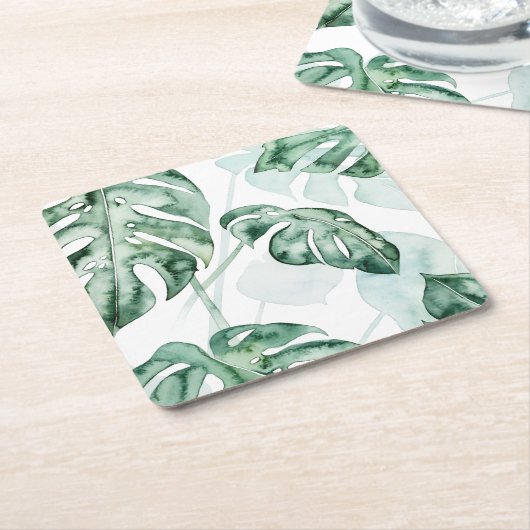 Tropical Palm Split Leaf Rechteckiger Pappuntersetzer (angewinkelt)