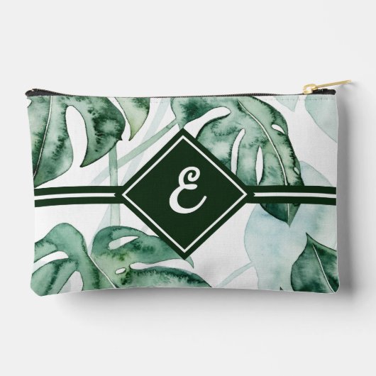 Tropical Palm Split Leaf Zubehörtasche (Rückseite)