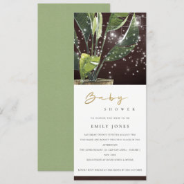 TROPICAL PALM STARRY MASON JAR LIGHTS BABY DUSCHE EINLADUNG