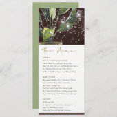 TROPICAL PALM STARRY NIGHT MASON JAR WEDING MENU MENÜKARTE (Vorne/Hinten)