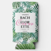Tropical Palm Summer Bachelorette Wochenende Party Selters Dosenkühler (Rückseite)
