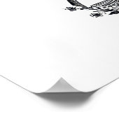 Tropical Palm Sunset – Minimalist Beach Line Art  Poster (Ecke)