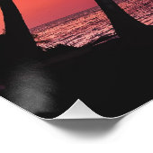 Tropical Palm Sunset Paradise Poster (Ecke)
