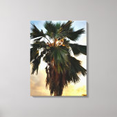 Tropical Palm Sunset - Stretched Canvas Print Leinwanddruck (Vorderseite)