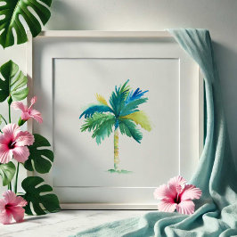 Tropical Palm Treatro Sociale Banca Poster