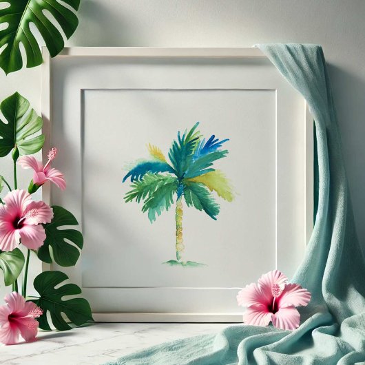 Tropical Palm Treatro Sociale Banca Poster