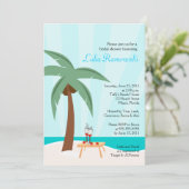 Tropical Palm Tree 12x18 Brautparty Einladung (Stehend Vorderseite)