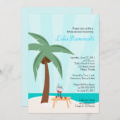 Tropical Palm Tree 12x18 Brautparty Einladung (Vorne/Hinten)