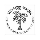 Tropical Palm Tree #3 Name Rücksendeadresse Permastempel (Design)