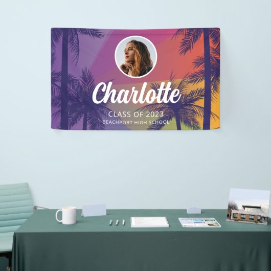 Tropical Palm Tree Abschluss Banner (Messeveranstaltung)