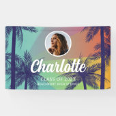 Tropical Palm Tree Abschluss Banner (Horizontal)