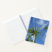 Tropical Palm Tree against Blue Sky Notizblock (Innenseite)